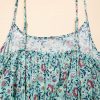 Women's Green Bohemian Floral Ruffle Bottom Spaghetti Strap Jumpsuit for Summer - Image 16