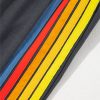 Women's Dark Grey High Waist Sweatpants with Playful Rainbow Stripes - Image 10