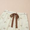 Women's White Bow Print Lace Drawstring Casual Shorts - Lightweight & Comfortable - Image 9