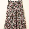 Women's Brown Leopard Floral Reversible Ruffle Hem Maxi Skirt - Elegant & Versatile - Image 19