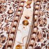 Women's Khaki Boho Floral Print Loose Blouse with Half Placket and Short Sleeves - Image 12