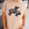 Women's Khaki Sequin Rodeo Graphic Crewneck Tee - Western Inspired Casual Top - Image 5