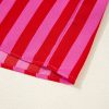 Women's Rose Stripe Flutter Sleeve Smocked Bodice Tiered Maxi Dress - Elegant Casual Summer Dress - Image 12