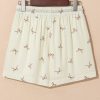 Women's White Bow Print Lace Drawstring Casual Shorts - Lightweight & Comfortable - Image 5