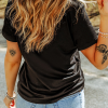 Women's Black Cow with Bow Graphic Crewneck Western Tee - Casual Summer Top - Image 7