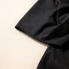 Women's Black Frilly Puff Sleeve Collared Shirt - Trendy and Elegant - Image 9