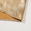 Women's Gold Metal Textured Round Neck Casual Tank Top for Festivals - Image 10