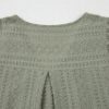 Elegant Laurel Green Flutter Sleeve Lace V Neck Shirt for Women - Image 13