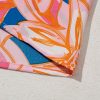 Charming Women's Orange Summer Flower Print Blouse with Ruffle Sleeves - Image 16