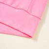 Women's Bonbon Color Contrast Crewneck T-Shirt and Wide Leg High Waist Pants Set - Image 17