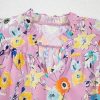 Women's Pink Floral V Neck Top with Flutter Sleeves - Elegant Spring/Summer Style - Image 8