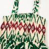 Women's Green Western Aztec Shirred Sleeveless Maxi Dress - Trendy Boho Style - Image 15