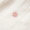 Women's Beige Embroidered Flower Smocked Bust A-Line Dress with Half Puff Sleeves - Image 14