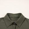 Women's Moss Green Half Button Belted Utility Short Sleeve Jumpsuit - Image 9