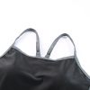 Women's Black Spaghetti Strap Cutout Back Sporty One Piece Swimsuit - Image 11