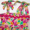 Women's Multicolour Floral Tied Straps Ricrac Trim Maxi Dress for Summer - Image 12