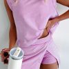 Women's Phalaenopsis 2-Piece Mineral Wash Cotton Tank Top and Lined Split Skirt Set - Image 6