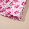 Women's Multicolour Floral Print V Neck Mini Dress with Bow Knot Detail - Image 7