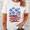 Women's White Stars and Stripes Bow Graphic T-Shirt - Patriotic Summer Tee - Image 6