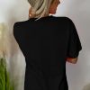 Women's Black MAMA Letter Graphic Neon T-Shirt - Casual Oversized Tee - Image 2