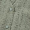 Elegant Laurel Green Flutter Sleeve Lace V Neck Shirt for Women - Image 14