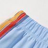 Women's Light Blue High Waist Sweatpants with Rainbow Stripes - Image 8