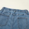 Women's Dusk Blue Medium Wash Super Wide Leg Denim Pants - High Waist Casual Jeans - Image 12