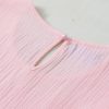 Light Pink Crinkled Cotton Gauze Blouse with Ruffle Sleeves - Perfect for Summer - Image 9