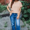 Women's Jet Stream Textured Knit Round Neck Short Sleeve Top - Casual Summer Essential - Image 5