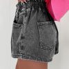 Women's High-Rise Drawstring High Waist Casual Denim Shorts with Pockets - Image 2