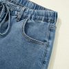 Women's Dusk Blue Medium Wash Super Wide Leg Denim Pants - High Waist Casual Jeans - Image 15