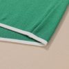 Women's Dark Green Lightweight Ribbed Knit Sweater Vest with Contrast Trim - Image 22