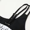 Women's Black Printed Double Straps Tankini Top with Solid Shorts - Stylish 2-Piece Swimsuit - Image 20