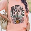 Women's Pink NASHVILLE MUSIC CITY Guitar Graphic T-Shirt - Casual Summer Style - Image 2