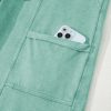 Women's Mint Green Mineral Wash High Waist Wide Leg Cargo Pants with Drawstring - Image 13