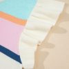 Women's Multicolor Striped Color Block Flutter Sleeve Short Sleeve Sweater Top - Image 8