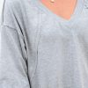 Women's High Raglan Half Sleeve V Neck Oversized T-Shirt - Casual and Chic - Image 6