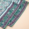Women's Green Bohemian Floral Ruffle Bottom Spaghetti Strap Jumpsuit for Summer - Image 11