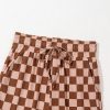 Women's Khaki Checkered High Waist Loose Casual Pants - Trendy Wide Leg Style - Image 19