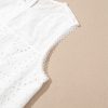 Women's White Floral Eyelet Embroidered Sleeveless Shift Dress for Summer - Image 8
