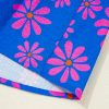 Women's Blue Floral Colorblock Flutter Straps Flowy Tank Top for Summer - Image 10