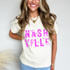 Unisex White NASHVILLE Star Graphic Crewneck T-Shirt - Perfect for Music Lovers - Image 3