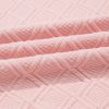 Women's Light Pink Textured Half Sleeve Blouse with Contrast Striped Collar - Image 11